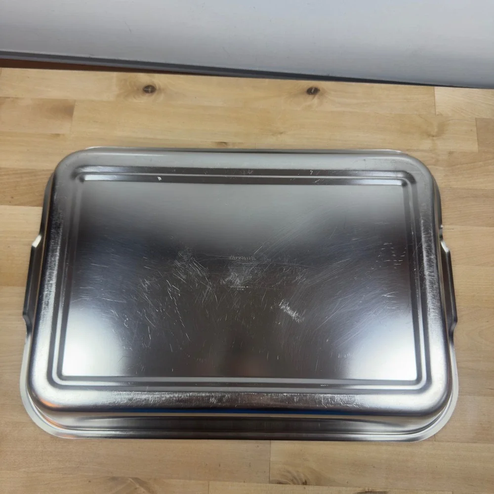 Vollrath Stainless Steel Roasting Pan 12 3/8 x 8 1/8 x 2 3/8 USA Made Silver